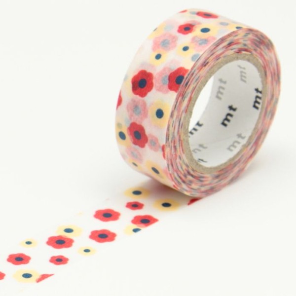 Masking tape KIDS - Fleur multicolore - 1,5 cm x 7 m - Photo n°1