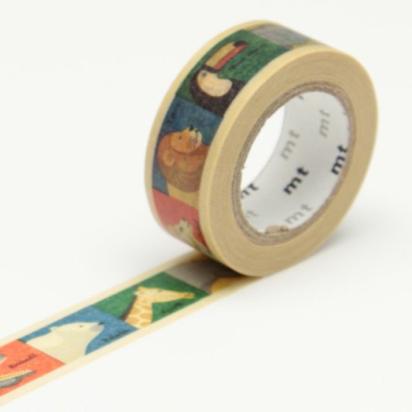 Masking tape KIDS - Animal multicolore - 1,5 cm x 7 m - Photo n°1