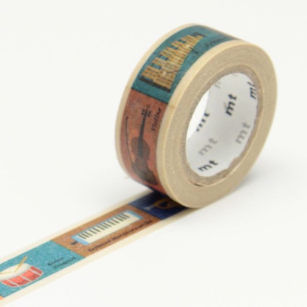 Masking tape KIDS - Instrument multicolore - 1,5 cm x 7 m - Photo n°1