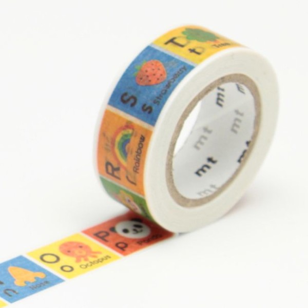 Masking tape KIDS - Alphabet N - Z multicolore - 1,5 cm x 7 m - Photo n°1