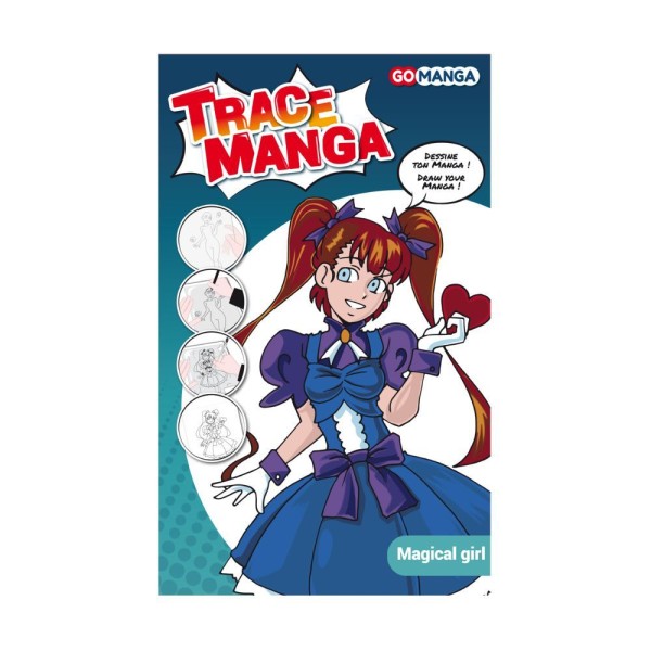 Kit de dessin Trace Manga Go Manga - Fille magique - Photo n°1