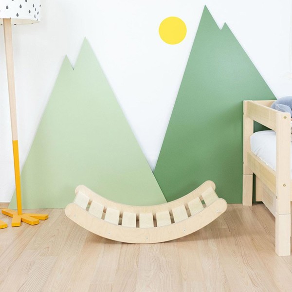 Planche d'équilibre Montessori ROKIT - bois massif - naturel - Photo n°1