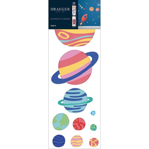 Sticker mural - Planètes et fusée - Photo n°1