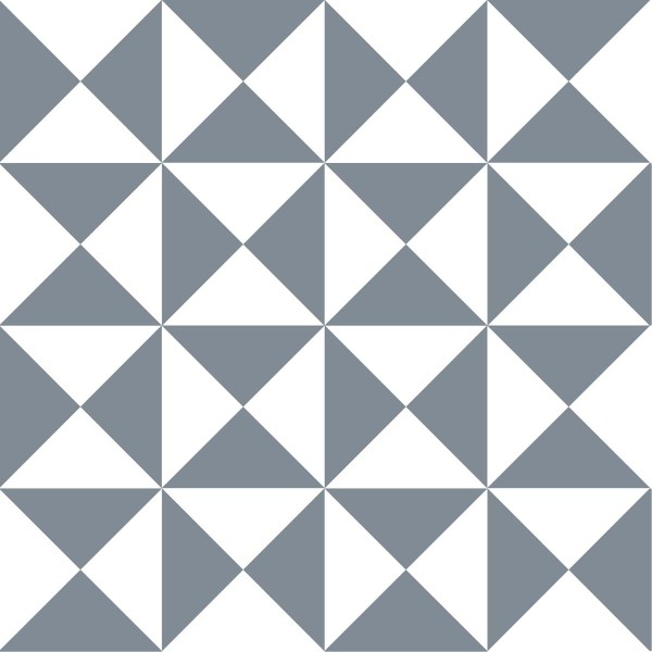 Stickers carrelage 15 x 15 cm - Triangles gris et blanc - Photo n°1