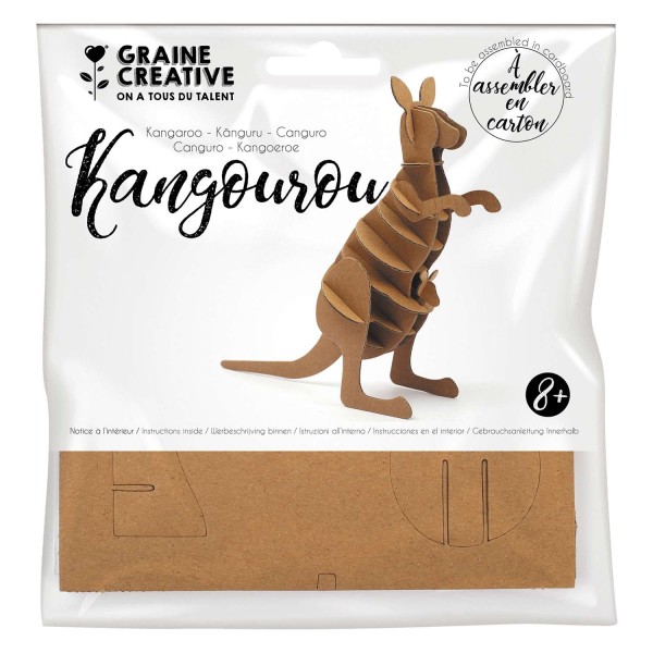 Maquette kangourou 3D en carton à monter soi-même - Photo n°2
