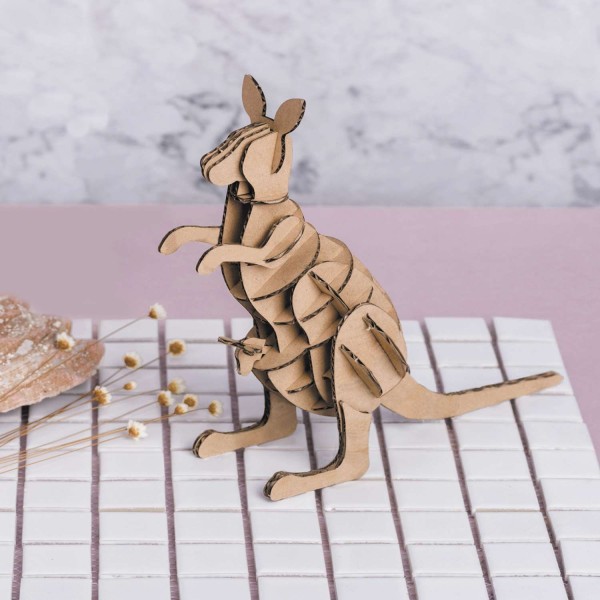 Maquette kangourou 3D en carton à monter soi-même - Photo n°4