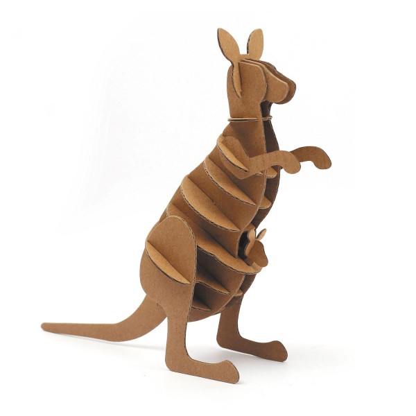 Maquette kangourou 3D en carton à monter soi-même - Photo n°1