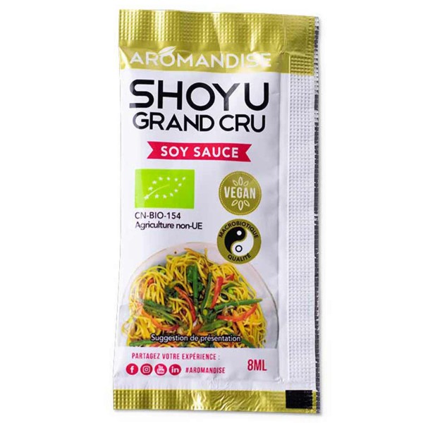 400 sachets de sauce soja Bio Shoyu Grand Cru - 400 x 8ML - Photo n°1