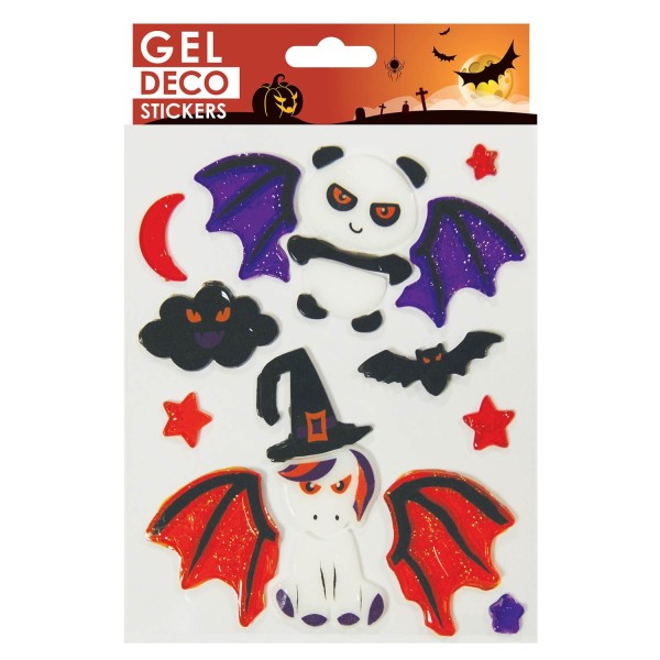 Stickers gel Halloween - Licorne et Panda - Photo n°1