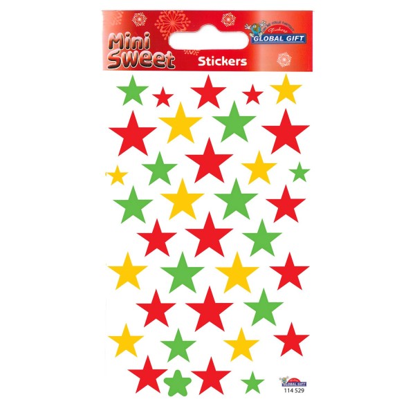 Stickers Noël - Étoiles multicolores - Photo n°1