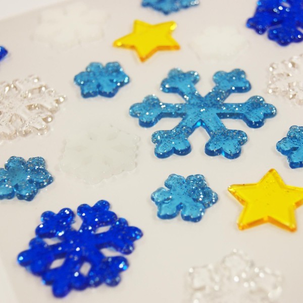 Stickers gel Noël pour fenêtre - Flocons de neige - Photo n°2