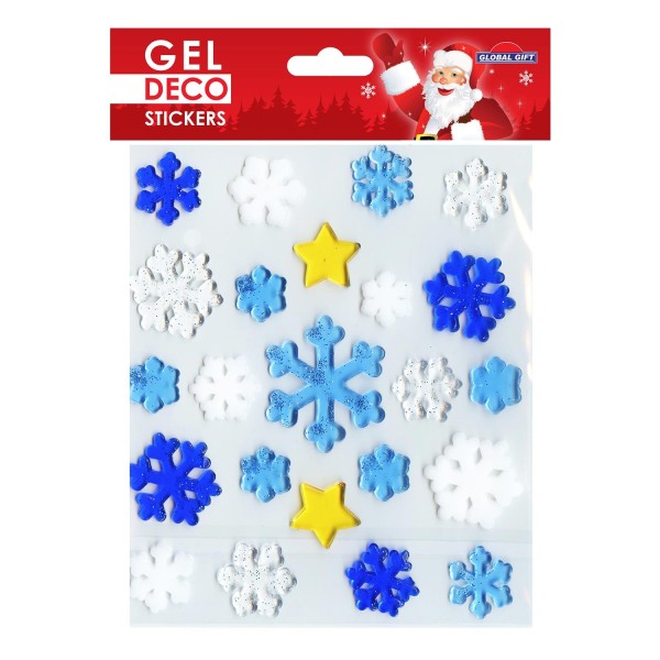 Stickers gel Noël pour fenêtre - Flocons de neige - Photo n°1