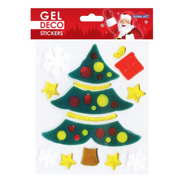 Stickers gel Noël pour fenêtre - Sapin de Noël - Photo n°1