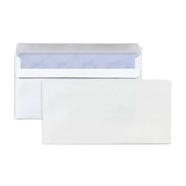 Enveloppe blanche en papier - 11 x 22 cm - Photo n°1