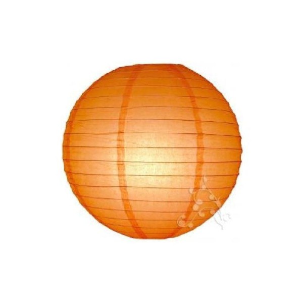 Lampion boule chinoise orange - Photo n°1