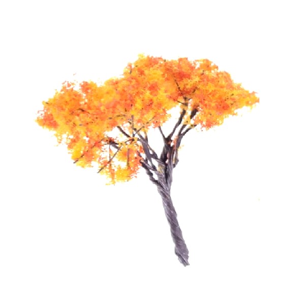 MINIATURE SYNTHETIQUE : arbre orange hauteur 6cm (11) - Photo n°1