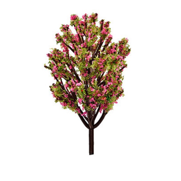 MINIATURE SYNTHETIQUE : arbre rose/vert  hauteur 8cm (33) - Photo n°1