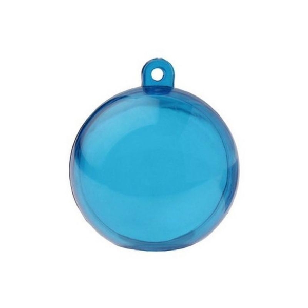 Boule translucide plexi turquoise lot de 6 - Photo n°1