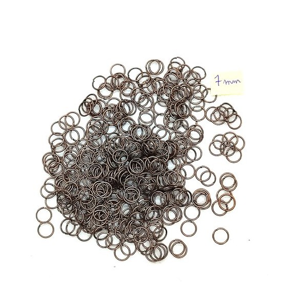 Lot de 400 anneaux de jonctions cuivre - 7mm - Photo n°1
