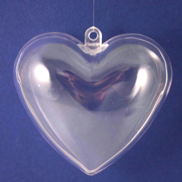 Coeur plastique transparent 6 cm - Photo n°1