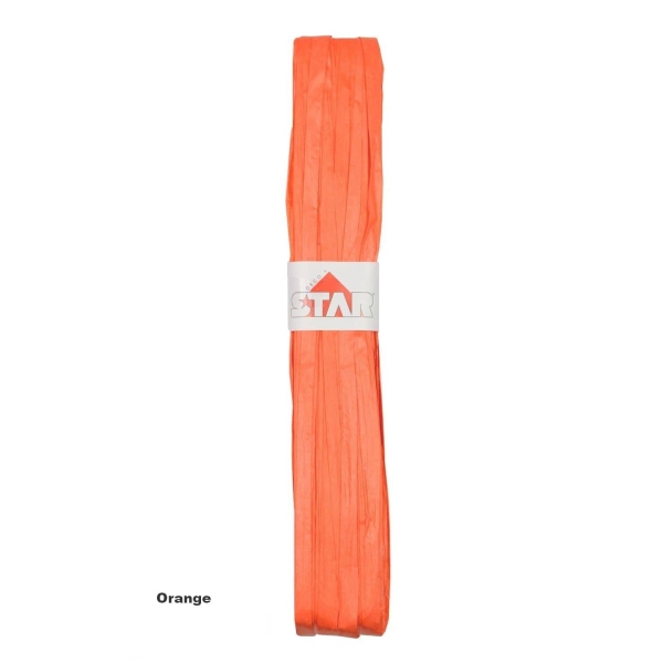 Ruban raffia papier 15 mm de large 50 metres de long orange - Photo n°1