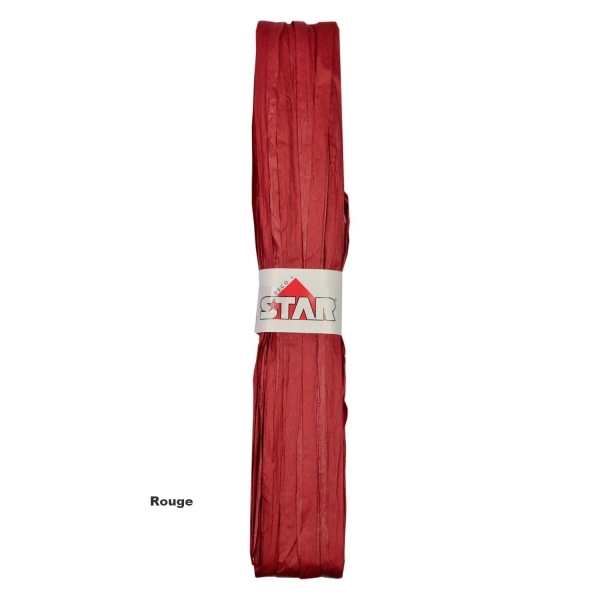 Ruban raffia papier 15 mm de large 50 metres de long rouge - Photo n°1