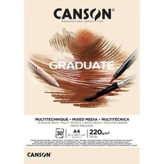 Bloc Canson Graduate - Mixed Media - Naturel - A4 - 220 g - 30