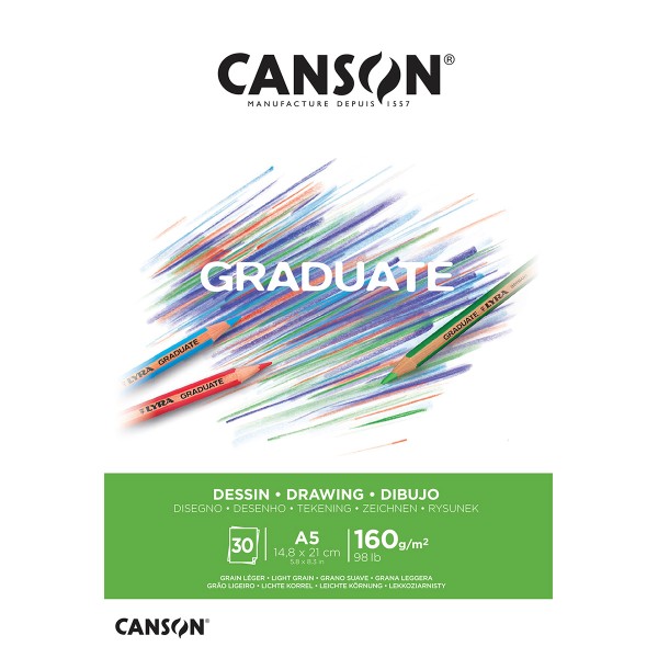 Bloc Canson Graduate - Dessin - A5 - 160 g - 30 feuilles - Photo n°1