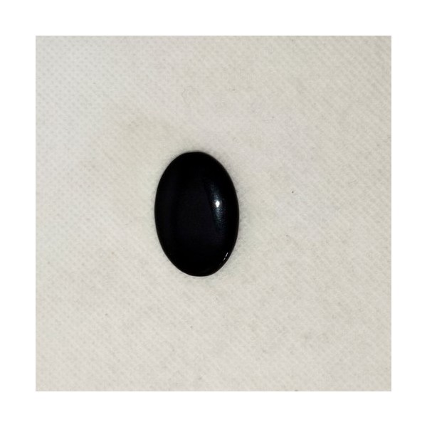 Perle plate agate noir / gris -30x20mm - Photo n°1