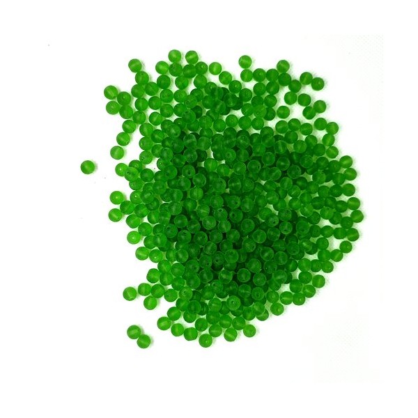 390 Perles en résine vert - 7mm - Photo n°1