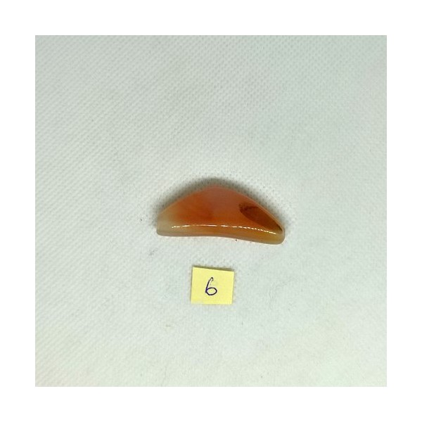 Perle agate orangé et crème - 19x42mm – 99-6 - Photo n°1