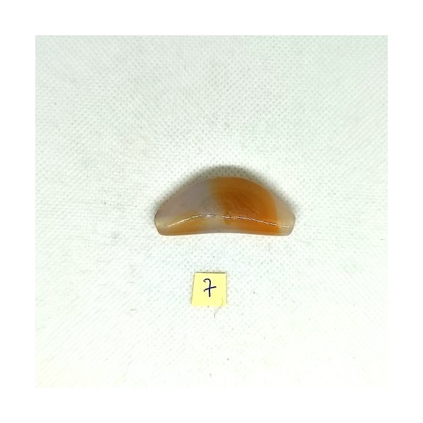 Perle agate orangé et crème - 19x42mm – 99-7 - Photo n°1