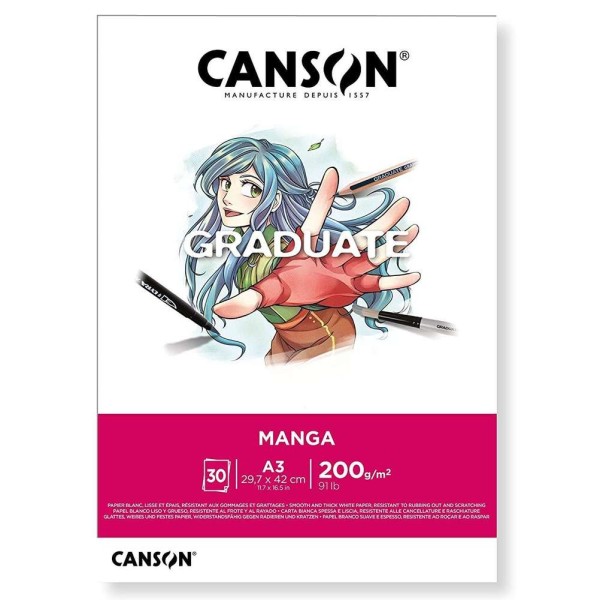 Bloc Canson Graduate - Manga - A3 - 200 g - 30 feuilles - Photo n°1