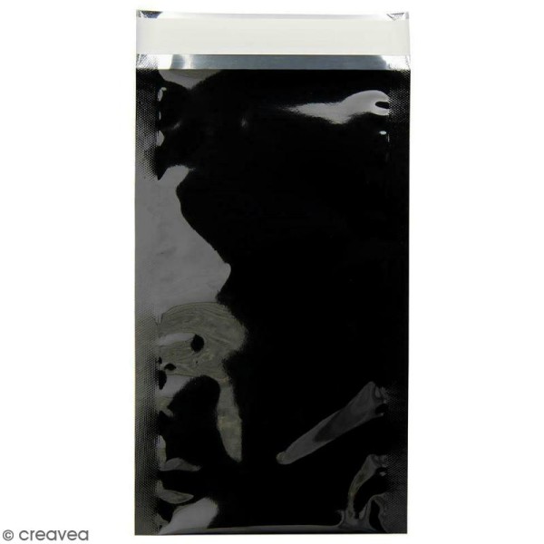 Enveloppe fantaisie 13 x 25 cm - Noir - 5 pcs - Photo n°2