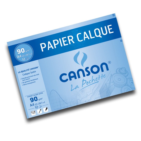Papier calque satin -  A4 - 90/95 g/m² - Canson - Photo n°1