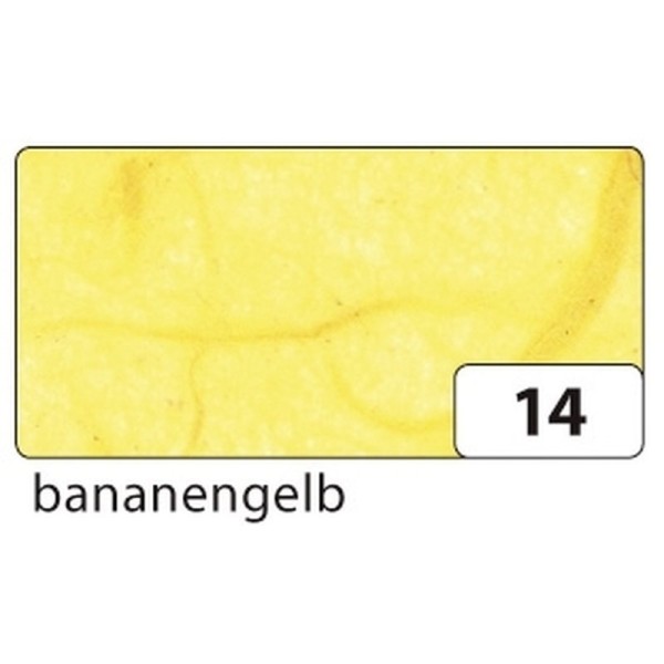 Papier soie de paille - 470 x 640 mm - Jaune banane - Folia - Photo n°1