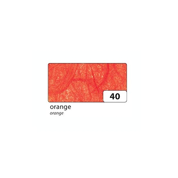 Papier soie de paille - 470 x 640 mm - Orange - Folia - Photo n°1