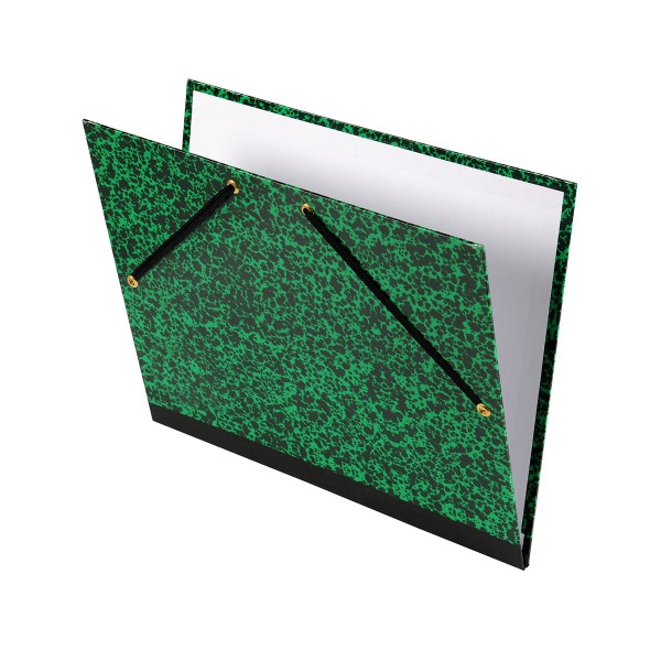Chemise carton à rubans Canson - Annonay - Vert marbré - 26 x 33 cm - Photo n°1