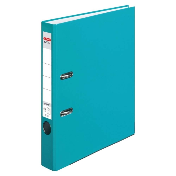 Classeur maX.file protect A4 - Dos : 50 mm - Turquoise - Herlitz - Photo n°1