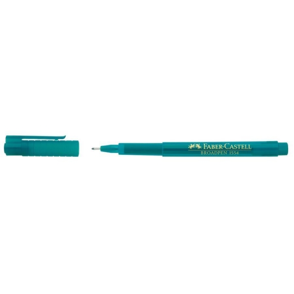 Fineliner BROADPEN 1554, turquoise - Faber Castell - Photo n°1