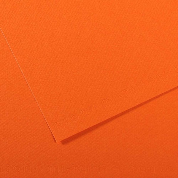 Papier dessin Mi-Teintes - 500 x 650 mm - Orange - Canson - Photo n°1