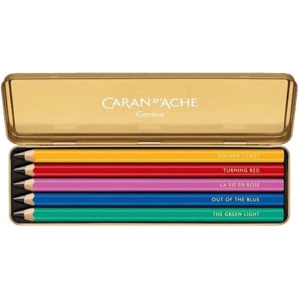 CARAN D'ACHE - Crayon graphite Arc-en-ciel - Set de 5 - Photo n°1