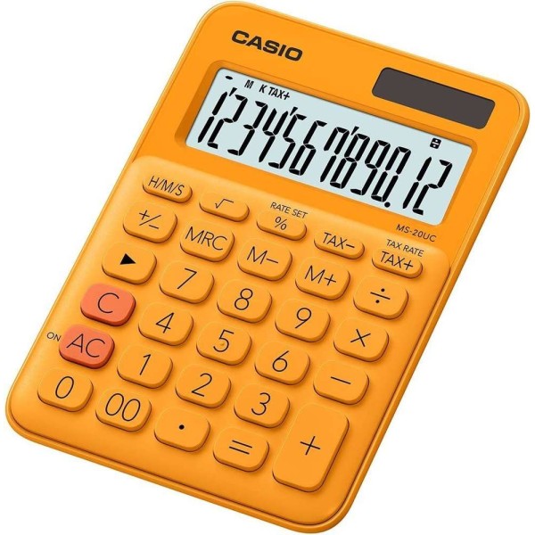 CASIO - Calculatrice de bureau MS-20UC-RG - Orange - Photo n°1