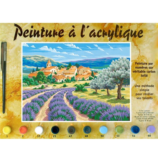 Peinture numero adulte - Lavande en Provence - Photo n°1
