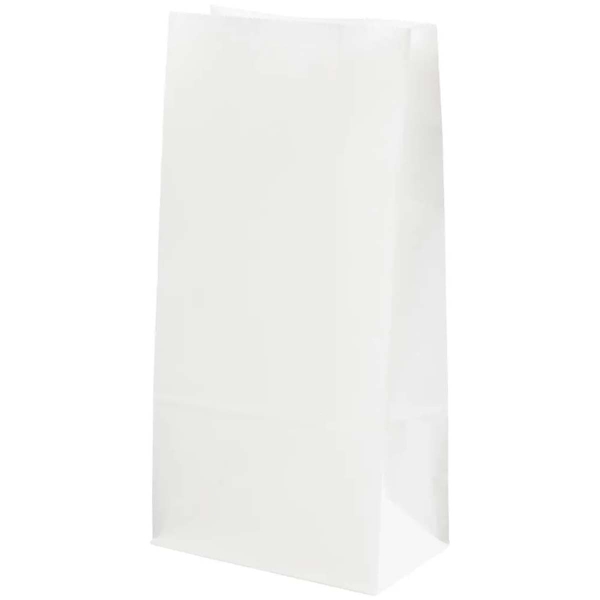 Sacs en papier - Blanc - 6,5 x 11 x 22,5 cm - 10 pcs - Photo n°1