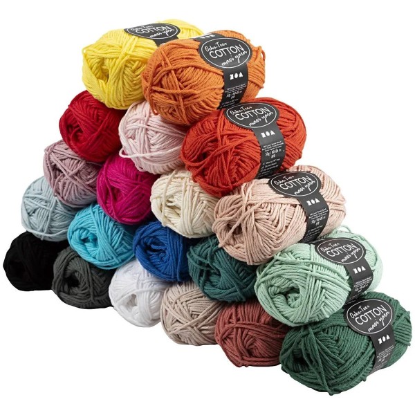 Pelote de fil de coton - Oeko-Tex Cotton Maxi Yarn - Assortiment