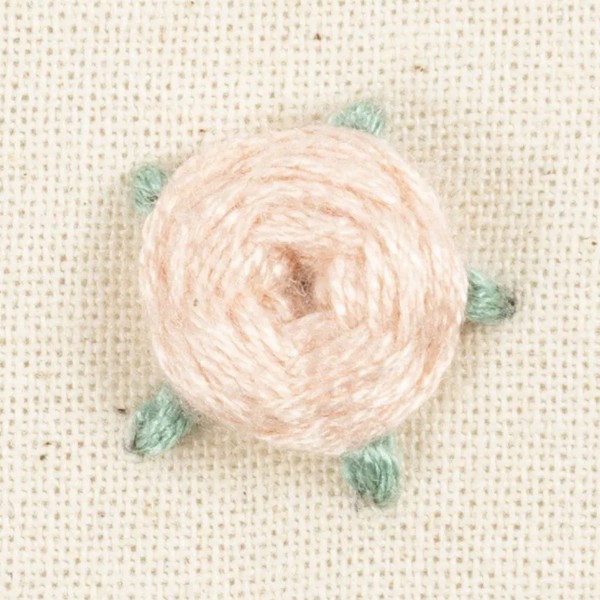 Mini Kit DIY Broderie - Serviettes en tissu - Vieux Rose - Photo n°4