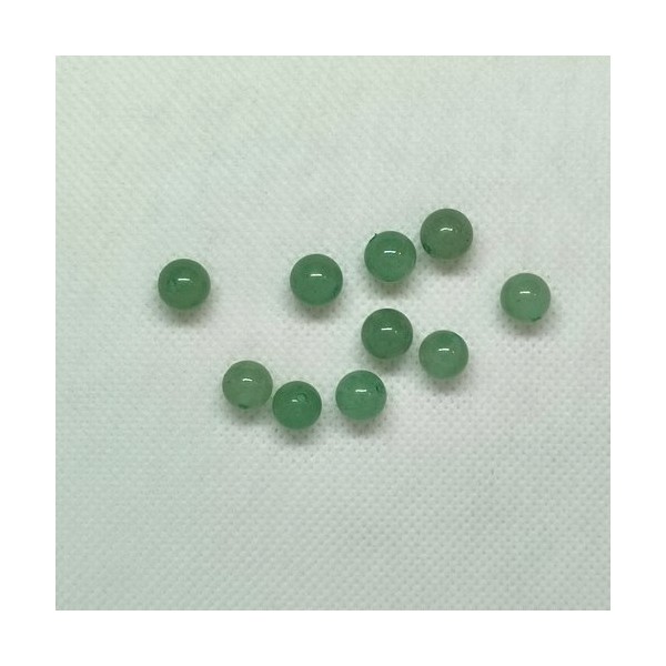 10 Perles gemme vert - aventurine - 8mm - Photo n°1