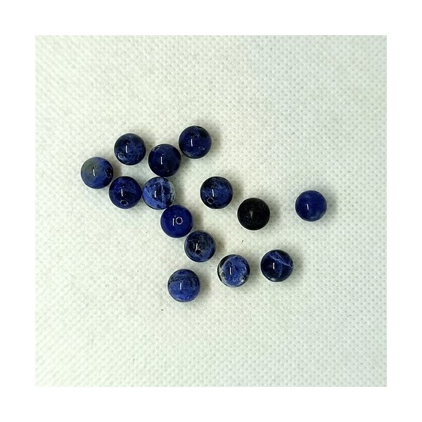 14 Perles gemmes - soladite bleu - 8mm - Photo n°1