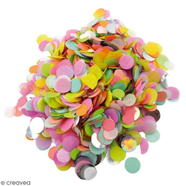 Petits confettis ronds Néon - Multicolore - Photo n°1